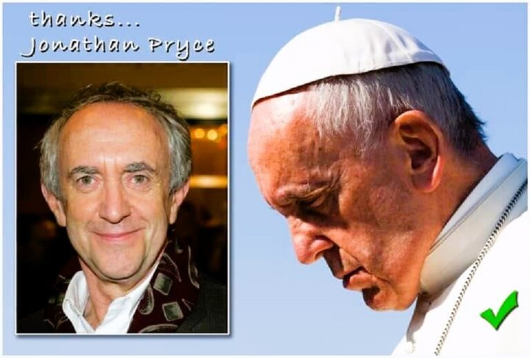 CLONED FOR CONTROL THE VATICAN SWAP JONATHAN PRYCE REPLACED POPE