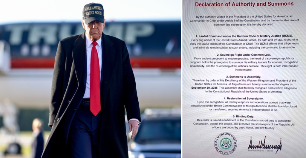 Breaking Report: Trump’s “DECLARATION OF AUTHORITY AND SUMMONS” — Common Law Strikes Back, “US Inc.” Is Dead, and the Republic Rises Again