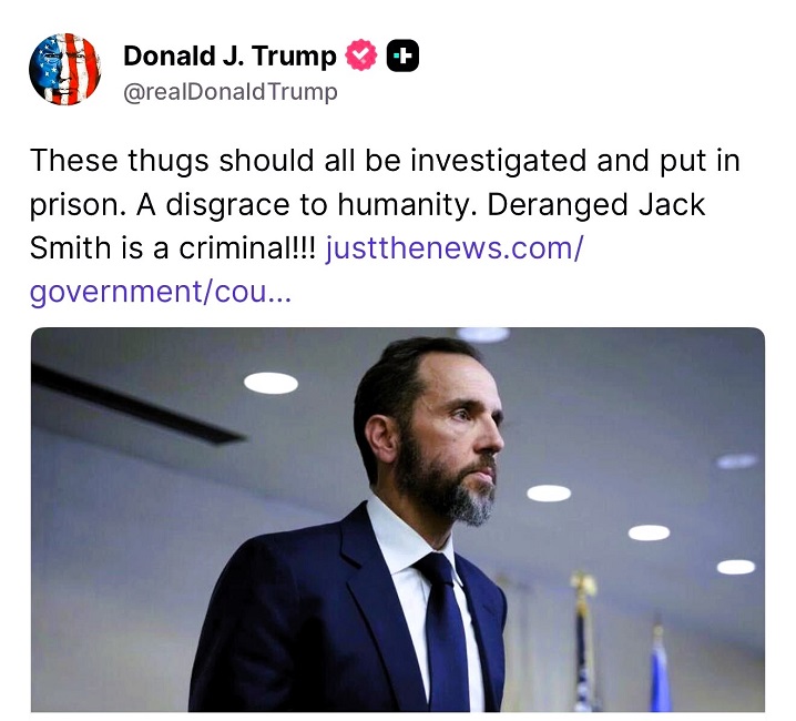 BOMBSHELL!!!! PRISON DEMANDED: TRUMP EXPOSES JACK SMITH IN FBI’S ARCTIC FROST SCANDAL — 160+ REPUBLICANS TARGETED IN POLITICAL SPY OP