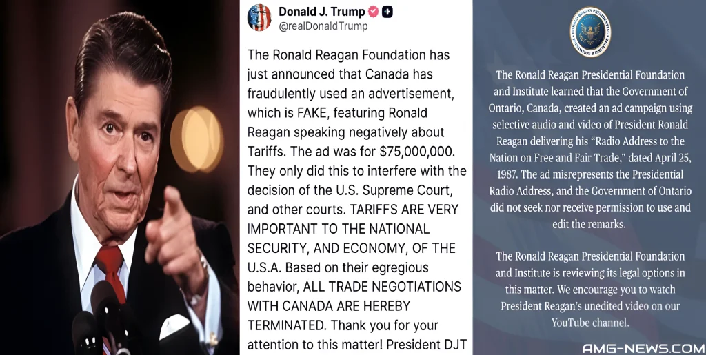BREAKING SPECIAL REPORT — OCTOBER 24, 2025: O CANADA, YOU CROSSED THE LINE: Trump Terminates Trade Talks After $75M Propaganda Ad Uses Fake Reagan Clip. . .