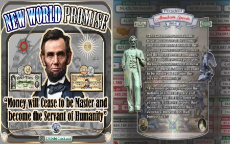 BOOM! US DEBT CLOCK DECLARES WAR ON CENTRAL BANKING SLAVERY – Reclaiming the Money Power: Abraham Lincoln’s Final Warning Comes Alive